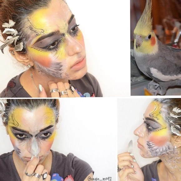 Halloween cockateal costume size small be a beautiful bird add feathers to hair - Picture 3 of 17